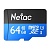 Карта памяти MicroSD 64GB Netac P500STN с адаптером SD от Ecost 